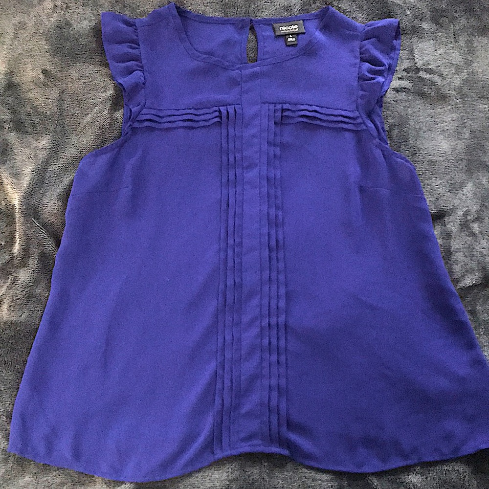 Nicole Miller sleeveless chiffon blouse